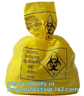 Co-extrusiepe de Vuilniszakken, vuilniszak voor infecciosas, de Medische verwijdering van het verbruiksgoederen biohazard afval levert LDPE plas