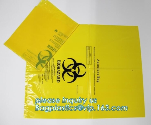 Autoclavable Biohazard-Zakken, Medische Afvalzakken, Zelfklevende Verzegelende het Afvalzakken van Bandbiohazard, bagplastics, bagease