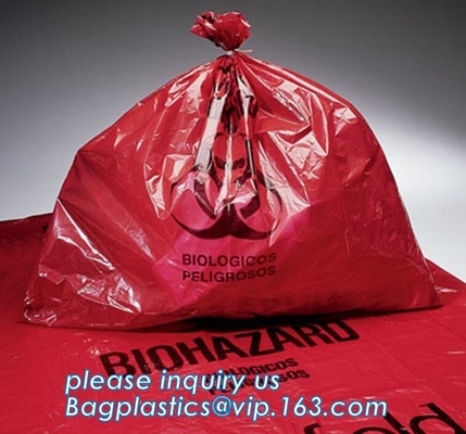 Autoclavable Biohazard-Zakken, Medische Afvalzakken, Zelfklevende Verzegelende het Afvalzakken van Bandbiohazard, bagplastics, bagease