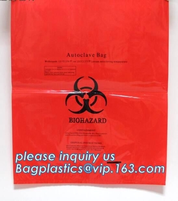 Autoclavable Biohazard-Zakken, Medische Afvalzakken, Zelfklevende Verzegelende het Afvalzakken van Bandbiohazard, bagplastics, bagease