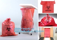 Het beschikbare plastiek biohazard doet de besmettelijke zakken van het linnenafval, de Gele Biohazard-Zak van het het Specimenvervoer van de Afvalzak Medische in zakken