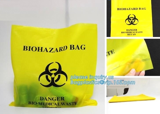 de polyzak van het specimenvervoer, de verpakkingszakken van de laboratoriumsteekproef, de Zak van het Pathologiespecimen, autoclaafzakken, Biohazard-afvalverwijdering B