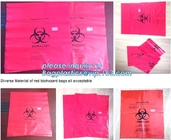Rode zak, de gele medische zak van het biohazardafval, het ziekenhuis biohazard medisch afval, autoclavable besmettelijke afval polyzak