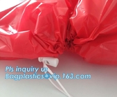 Beschikbaar biohazard besmettelijk plastiek die medische afvalzak, Promotie minibiohazard het drawstring verpakkingsbedelaars drawstring
