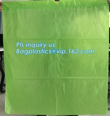 Buitengewoon brede coreless het broodjes plastic vuilniszak van de capaciteits biohazard drawtape vuilniszak interleaf voor het ziekenhuisgebruik, DRAWSTAP
