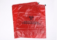 De zak van de Adhensiveband, zelfverbinding bagsYellow/de rode/zwarte zak/de voering van het biohazard besmettelijke/medische afval met drawcord/drawstring