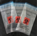 de druk zelfklevende zak van het biohazardafval, het vervoerzak van het autoclaaf biohazard specimen, Medische Biohazard Plastic Polyb