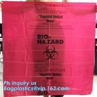 Van het afvalzakken van commerciële rang doet de plastic biohazard medische het afvalzak, OEM de Rode Zak Biohazard van het Isolatie Besmettelijke Afval o in zakken