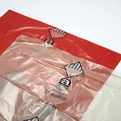 Asbestverwijdering, de Beschikbare plastic gele polyzakken van de asbestwaarschuwing gedrukte begrafenis, poly zwarte vuilniszak /black asb