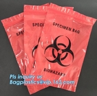 Biologisch afbreekbare Biohazard-Specimenzak, Biohazard-de Zak van het Specimenvervoer, Medische het Specimenzak van het Ranglaboratorium, bagplasti