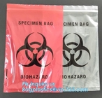 Medische het Specimenzak van het Ranglaboratorium, Geïsoleerde medische zak/de de steriele envelop van het biohazardspecimen/zak van het laboratoriumspecimen