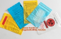 Van het het laboratorium plastic specimen van laboratorium Medische biohazard het vervoerzak met dubbele zakken, in reliëf gemaakte reclosable biohazardspeci