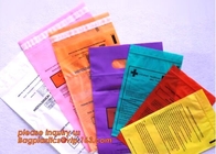 De medische verpakking k die de plastic zak van het biohazardspecimen verzegelen paste zak, Beschikbaar plastic medisch afval specim aan