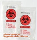 Het poly Plastic Medische Specimen doet Medische het Ziekenhuiszak in zakken braakt Zak, doet autoclavable biohazard van de specimenzak hoogte in zakken - kwaliteit