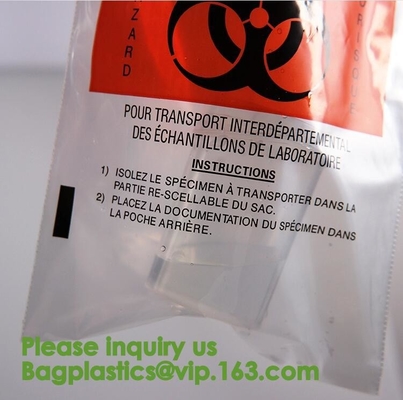 Het biogevaar Tote Bags, Zelfklevende Rode Biozakken 6“ x 6“ 200/Bx van het Gevaarafval, winkelt het Biopak van de zakken online bagease van de Gevaarschouder