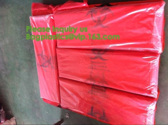 De Gids van de afvalverwijdering voor Onderzoeklaboratoria, HDPE Biologische Gevaarzakken, Biologische Zakken van het Gevaarafval, 600 x 500mm, geel-50