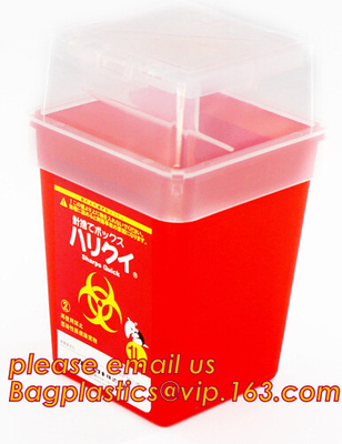 De beste Verkopende Plastic Sharps Container van Biohazard voor Verkoop, Sharps-Doos van de Container de Medische Beschikbare Naald, Biohazard Plas