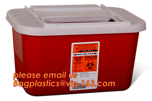 sharpsguard geel deksel 1 ltr sharps, sharps opgezet de muur van de verwijderingscontainer 1quart medisch voor het ziekenhuis en kliniek