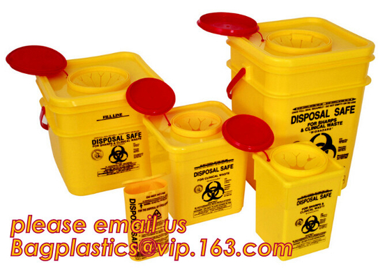 sharpsguard geel deksel 1 ltr sharps, sharps opgezet de muur van de verwijderingscontainer 1quart medisch voor het ziekenhuis en kliniek