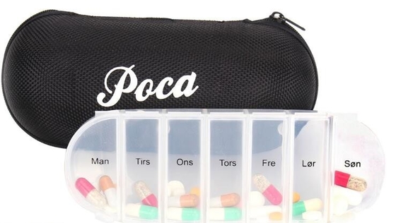 de nieuwe plastic de pillendoos van stijl7case met glazendoos, één week 28 compartiment met plastic de pillenhouder van de bigerdoos, duikt pl op