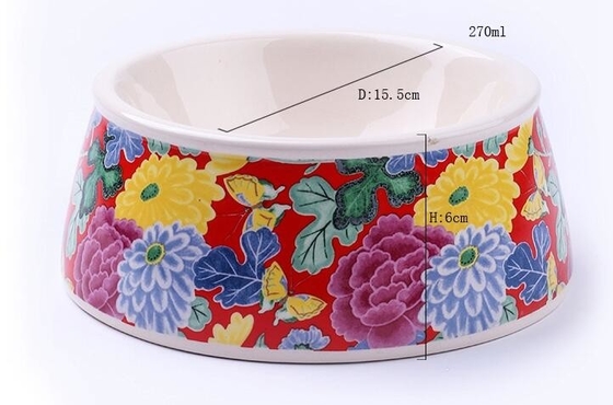 Het mooie Gepersonaliseerde draagbare van de het waterkom van de huisdierenhondevoer ceramische plastiek, de Hond Cat Feeder Water Bowl, huisdierenboog van de Drankautomaat