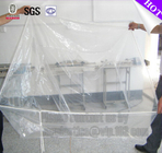 Grote duurzame transparante hdpe plastic palletdekking, Opnieuw te gebruiken Waterdichte Plastic pvc-Palletdekking, 100%-Polyester