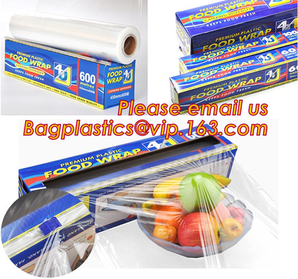 Hoge voedsel plastic omslag, - kwaliteit en veiligheids klampt het transparante beste verse hete blauwe Jumbobroodje zich film 1500m vast