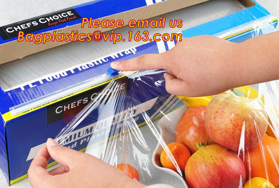 Transparant pvc klampt zich film voor voedselomslag vast, klampt het Veilige en Verse Behoud zich film, vastklampt zich filmpvc/Duidelijke Vinylbroodje/Plas vast