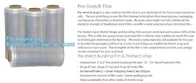 LLDPE krimpt de Film Plastic Omslag van de Omslagrek - Industriële de Rekomslag van de Sterktehand, Mini Stretch Wrap Film met Handvat