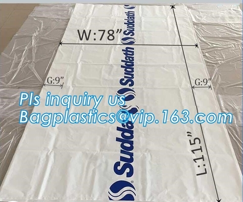Pallet van de Gusseted doet de Zij/Vierkante Bodem PE Palletdekking, de Reuze Zwarte Ondoorzichtige Polydekking van de Zakpallet en Voeringen, vinyl mede in zakken