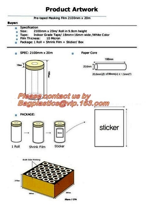 plastic dalingsdoek, PE dalingsdoek, plastic maskerende film, de Vastgebonden duidelijke HDPE plastic maskerende film van de filmdaling, Huis het Schilderen