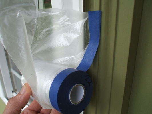 plastic dalingsdoek, PE dalingsdoek, plastic maskerende film, de Vastgebonden duidelijke HDPE plastic maskerende film van de filmdaling, Huis het Schilderen