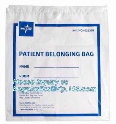 Biologisch afbreekbaar trek koordpe drawstring de zakken in het groot, openlucht plastic drawstring zak van de zakembleem gedrukte polyzak voor SP