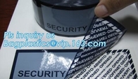 Stamper duidelijk holografisch etiket/de NIETIGE sticker van het Veiligheidshologram, de Sticker van Antifake Logo Printing Peel Off Void, Garantie