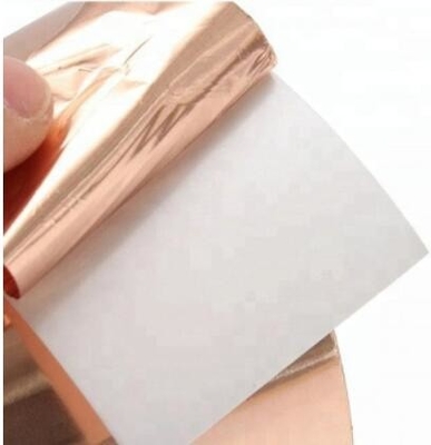 0.2mm de dunne die band van de koperfolie voor het solderen, de folieband van het Isolatiekoper, de Band van de Koperfolie met Geleidende Kleefstof wordt gesteund