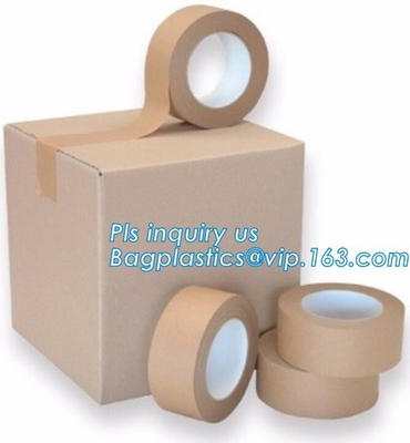 Water-geactiveerd versterk Kraftpapier Gegomde Ponsband voor het Verzegelen &amp; het Vastbinden, Zelfklevende kraftpapier-document gegomde bandbagease