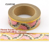 de douane van de folieband drukte de decoratieve band van de washifolie, het Geassorteerde Afplakband van Washi van Ontwerpenkerstmis, Logo Printed Gold Foil