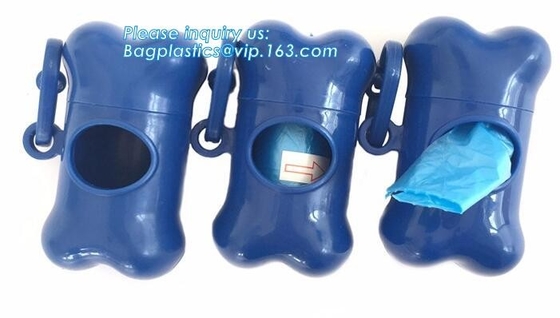 Van de LEIDENE van de het Afvalzak Flitslichthond de Automaathouder met van het de Zakachterschip van het Huisdierenafval het Broodjeszakken, BPI van ASTM D6400 EN13432 de Goedkeuringscustomi