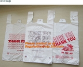 Hdpe van de douanedruk Plastic T-shirtzakken met Hoekplaat, hdpe zakken, ldpe zakken, pp-zakken, zakken