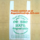 100% biologisch afbreekbaar en Composteerbaar, T-shirtzakken, EN13432-Certificaat, groene zakken, biozak
