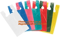 De goedkope poly plastic die zak van de vestdrager, t-shirtzak in druk 7 wordt gemaakt van China kleurt 2 kanten