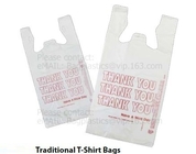 De composteerbare Plastic Zakken van het Huisdierenafval met T-shirthandvat, Groene Composteerbare t-Zak het Winkelen Zak, PLA+PBAT, BAGEASE, BAGPAC