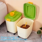 Het plastic type van pp en opgeslagen milieuvriendelijke eigenschap om voedsel voor huisdierencontainer met lepel, Luchtdichte Plastic stor van de Huisdierenhondevoer