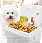 De Containerskommen van de Voedsel voor huisdierenopslag met Geplaatste de Bussen van de Voederstoebehoren van het Puppy van de Pot van de Hond van de Lepelskat, bagease