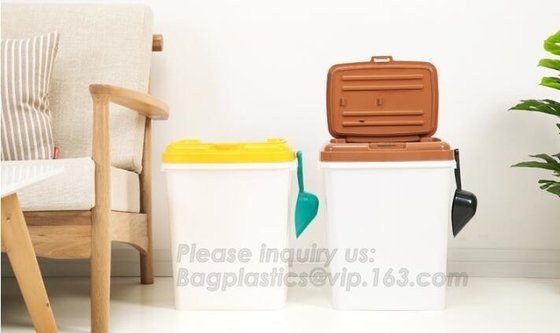 voedsel voor huisdierencontainer, de container van de voedsel voor huisdierenopslag, hondevoercontainer, opslagcontainer met verzegeld deksel, de hondevoer van het kattenvoedsel