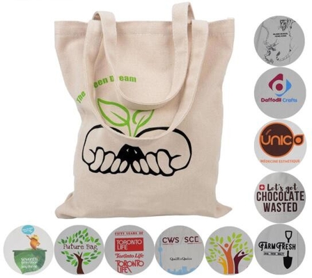 De nieuwe katoenen van de aankomstmanier dik kringloop vouwbare handvatzak, levert unieke ontwerp behandelde eco het winkelen katoenen canvaszak
