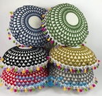 Het etnische Indische Mandala-hoofdkussen van de stijlmeditatie borduurde decoratieve Ronde het Kussendekking van Suzani, bagplastics, bageasepa