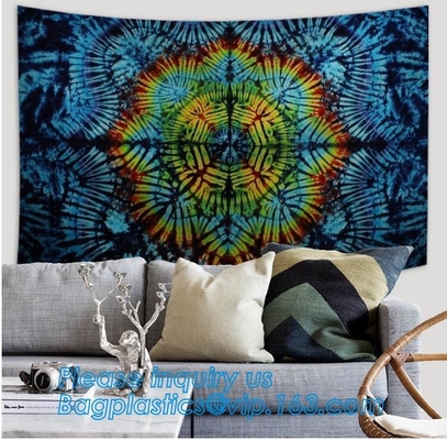 De douane drukte het tapijtwerkmuur van hippie het Decoratieve mandala hangen, de in het groot muur van de mandalahippie van het huisdecor Boheemse tapestr
