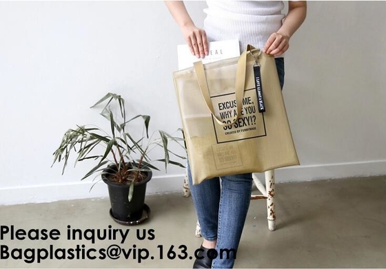 Grote Capaciteit Tote Bag die /Nylon Mesh Tote Bag, het Strandhandtas van de Zomervrouwen Mesh Zipper Shipping Tote Bag, bagease zwemmen