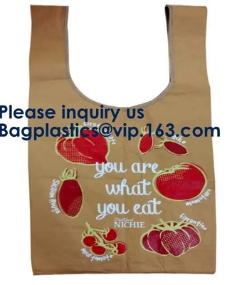 Rekupereerbare Aangepaste Druk het Winkelen van Handtas Bruine Tyvek Tote Bag Natural Tyvek Paper Zak, Bagease, Bagplastics